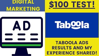 Taboola ads  100 Test Results  My first experience with native ads  Review [upl. by Geoffry]