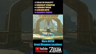 BOTW More Great Weapons Locations zelda botwtips botw [upl. by Bobby]