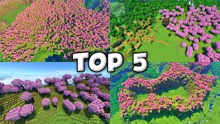 TOP 5 Seeds for Minecraft 121  CHERRY BLOSSOM VILLAGES amp MORE [upl. by Ttemme444]