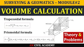 SampG Module2 PART02  Volume Calculation Trapezoidal amp Prsmoidal Formulae [upl. by Waechter]