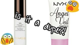 Is It a Dupe Hourglass Veil Mineral Primer VS NYX Angel Veil Primer  FIRST IMPRESSIONS  DEMO [upl. by Buchbinder637]