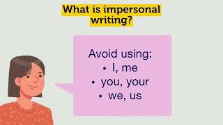 Academic style impersonal writing [upl. by Manning]