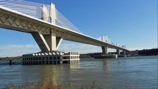 Danube Bridge  CalafatVidin  HindelangDrive [upl. by Ainahpets]