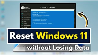 How to Reset Windows 11 without Losing Data easy way [upl. by Thomsen]