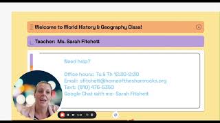 Ms Fitchett  World History amp Geography [upl. by Wollis]