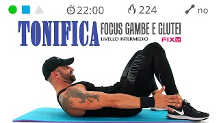 Gambe Toniche e Glutei Sodi Con Esercizi Total Body Senza Salti [upl. by Havener]