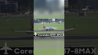 Corendon B7378MAX boeing shorts plane trending [upl. by Eilrahc]