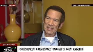 FULL INTERVIEW  Former Botswana President Ian Khama responds to warrant of arrest against him [upl. by Enived]