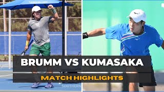 Jacob Brumm vs Takuya Kumasaka 熊坂拓哉  CRAZY Physical Battle 25k ITF Futures [upl. by Airrej]