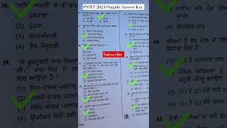 PSTET December 2024 Punjabi Answer Key 🗝️ pstetanswerkey punjabikey unseenparaanswers [upl. by Jamieson622]