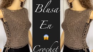 Súper Fácil y Bonita Blusa en Crochet Paso a Paso [upl. by Larena]