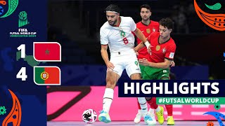 Morocco v Portugal  FIFA Futsal World Cup 2024  Group E  Highlights [upl. by Oskar]