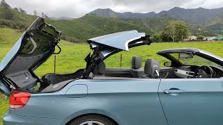 BMW convertible roof opening using remote [upl. by Ordnasela]