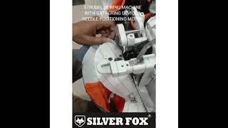 STROBEL TYPE SEWING MACHINE WITH GATHERING DEVICE BY SILVER FOX SF 14123 EV [upl. by Yllim]