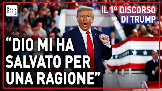 TRUMP TUTTO IL PRIMO DISCORSO DA PRESIDENTE ▷ quotDIO MI HA SALVATO PER UNA RAGIONEquot [upl. by Kenn]