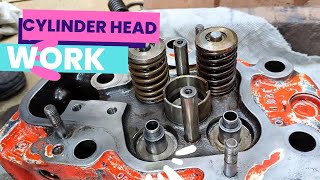 How to Gas Cylinder Head Valve Seat Gaide Fitting Work [upl. by Aicatan]