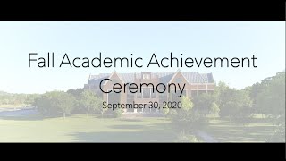 Schreiner University Fall Academic Achievement Ceremony [upl. by Nitaj]