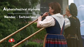 International Alphorn Festival  Nendaz Switzerland  Cor des Alpes [upl. by Sesiom835]