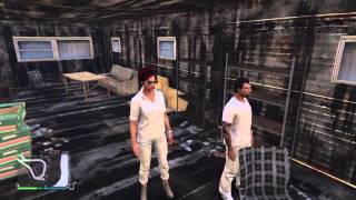 GTA 5  Enterable trailer in Stab City Lost camp [upl. by Gamin]