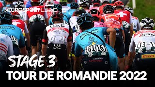 Tour of Romandie 2022  Stage 3 Highlights  Cycling  Eurosport [upl. by Elana65]