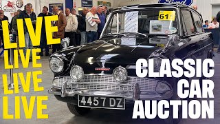 LIVE CLASSIC CAR AUCTION Day Two of Anglia Car Auctions April 2024 sale [upl. by Tamqrah116]