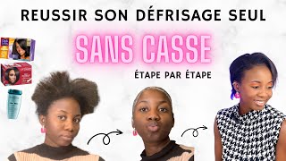 Défriser ses cheveux seul à la maison sans danger sans casse [upl. by Yrffej]