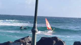 Lanzarote Costa Teguise windsurfing and Wingfoil [upl. by Yran83]