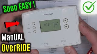 MANUAL Override  Honeywell RTH2510 2410 2300 Thermostat  SET Temperature [upl. by Bolitho]