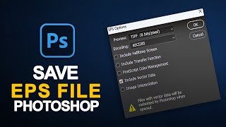 How to Save EPS File in photoshop  Adobe Photoshop Tutorial [upl. by Weisler]