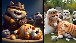 cats wedding sad story    wedding aicats ai cute couple [upl. by Elonore]