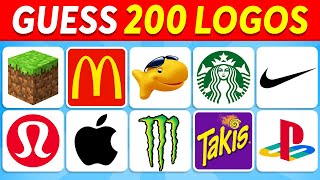 Guess the Logo in 3 Seconds  200 Famous Logos  Logo Quiz 2023 [upl. by Mano]