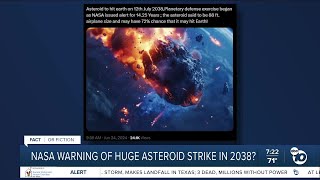 Fact or Fiction NASA warning of huge asteroid strike in 2038 [upl. by Husha538]