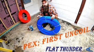 PEX PLUMBING FIRST UNCOIL  RECONFIGURING SINK LINES WITH PEX [upl. by Colan577]