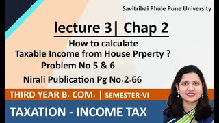 How to calculate Taxable Income from House Property  Chapter 2 problem no 5 amp 6 Pg No 266 [upl. by Ahsets]