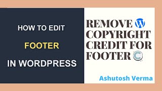 How To Edit Or Remove Footer Copyright Credits On Any WordPress Theme  ColorMag Wordpress Theme [upl. by Sausa413]