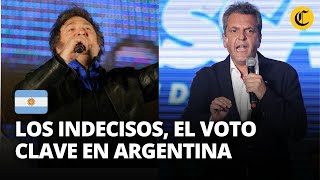 JAVIER MILEI y SERGIO MASSA cerraron sus campañas con la mira en los INDECISOS 🇦🇷  El Comercio [upl. by Anibas]