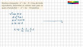 Resolva a inequação 2x2  6x  9 maior que 0 ou de modo equivalente d etermine o s valores [upl. by Salaidh]