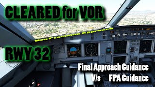 AIRBUS 320  HOW TO DO A VOR APPROACH 4K [upl. by Nevaed]