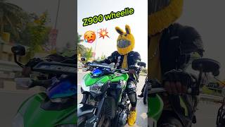 Kawasaki 💥Z900 Wheeli 🚀🥵……bunnyhelmet superbike mrcrazy [upl. by Ahidam252]