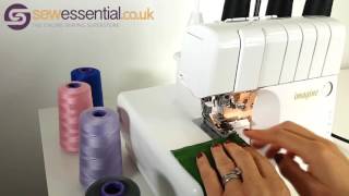 3 Thread Overlock Narrow Hemming on an Overlocker [upl. by Scandura]