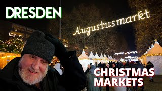 Dresden Germany Christmas Markets Tour 4K  Having Fun Food Beer and Glühwein New City [upl. by Cerell]