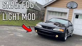 1998 Mustang COBRA Fog Light Mod EASY  19942000 Mustang GTCobra [upl. by Anelrahc516]