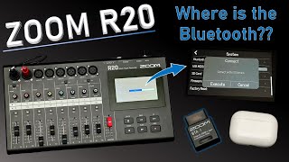 ZOOM R20 multitrack recorder and BTA1 Bluetooth adapter  does it work without a functioning app [upl. by Ahsit635]