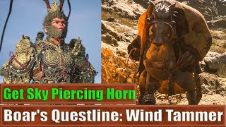 Chapter 2 Boars Questline Reward Wind Tamer amp Sky Piercing Horn Black Myth Wukong [upl. by Oicnaneb458]