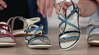 GEOX Leather CrossStrap Sandals  Vega on QVC [upl. by Yeleak]