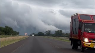 Rainy Weather on the way to Nata Central District  Botswana [upl. by Lindgren]