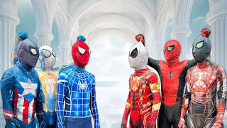 What If All SpiderMan in 1 HOUSE   Today is ORANGE SpiderMan or BLUE SpiderMan DAY  Action [upl. by Axel]