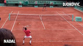 A Grand Slam Final from the STANDS Nadal vs Djokovic ON COURT Roland Garros 2012 [upl. by Fleischer]