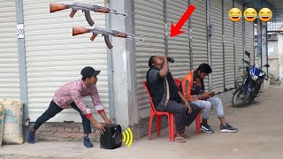 Fake Firing PRANK  Fake GUN shot PRANK on Public Awesome Reaction Part 3 By  ComicaL TV [upl. by Cirderf]