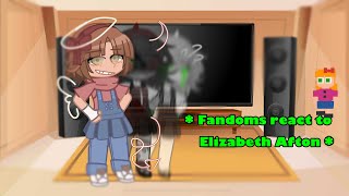 Fandoms react to elizabeth afton   38  read desc [upl. by Starinsky]